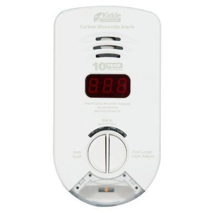 Picture of Worry-Free Hallway Plug-in Carbon Monoxide Alarm with Sealed Lithium Battery Backup, Digital Display, and Escape/Night Light KN-COP-DP-10YH
