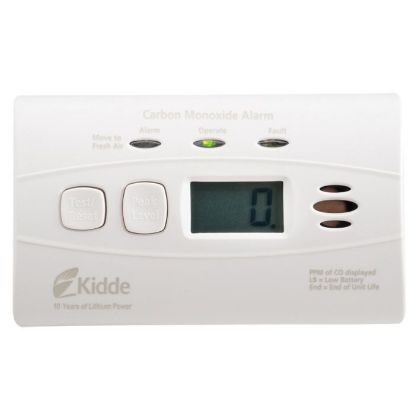 Picture of Carbon Monoxide Alarm, 10-Year Sealed Lithium Battery Operated, Digital Display