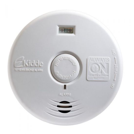 Worry-Free Hallway 10-Year Sealed Lithium Battery Operated Smoke Alarm ...