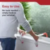 Man deploying the kl-2s escape ladder at a window