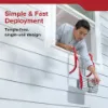 Man leaning out of the window to deploy kl-2s escape ladder